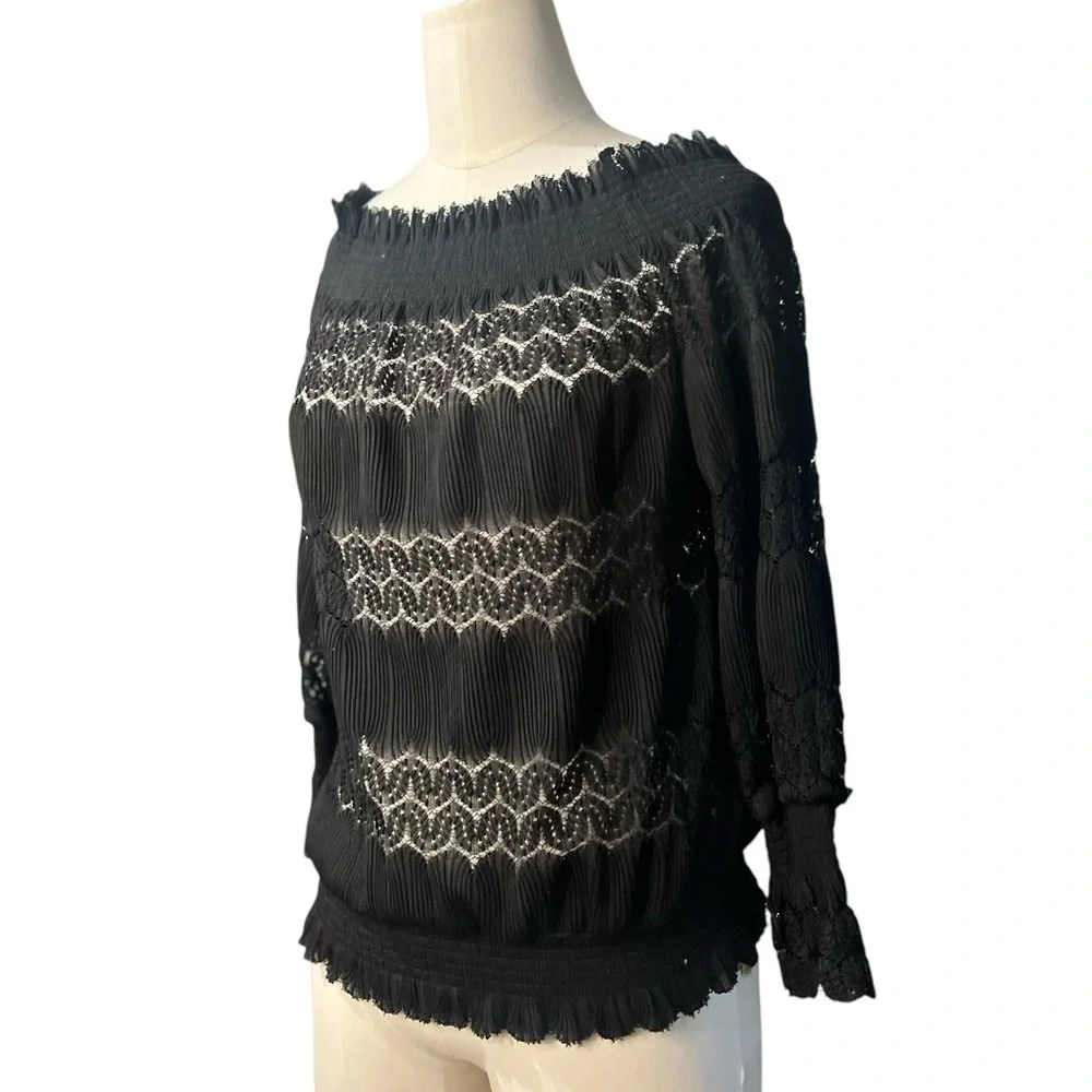 NWT Anthropologie Deletta Riley Off the Shoulder Top Womens Size XS